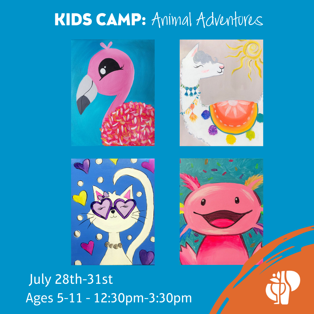 4-day Art Camp: Save $20 by signing up for all four days. Ages 5-11